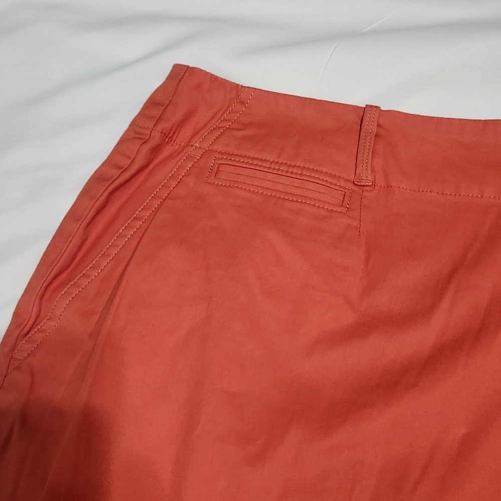Talbots Woman Shorts Orange Salmon Summer Cotton NWOT 22W - Picture 4 of 12